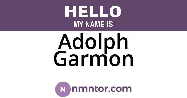 Adolph Garmon