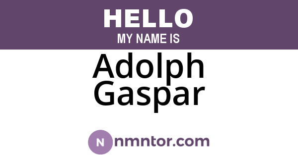 Adolph Gaspar