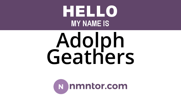 Adolph Geathers