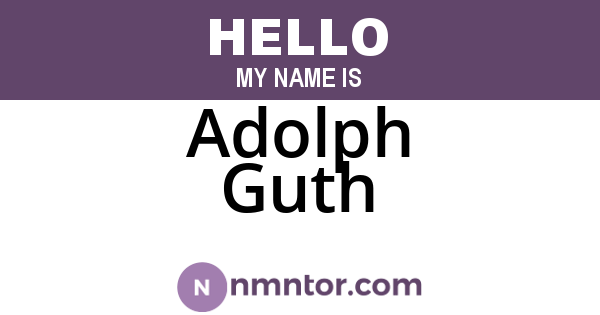 Adolph Guth