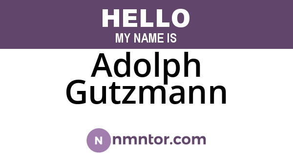 Adolph Gutzmann