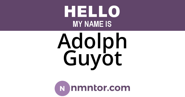 Adolph Guyot