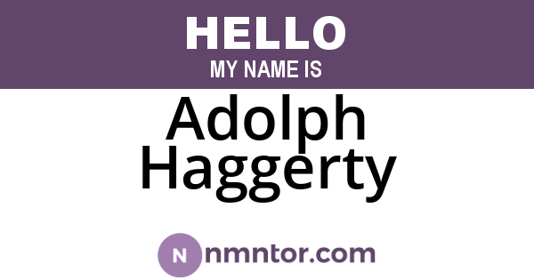 Adolph Haggerty