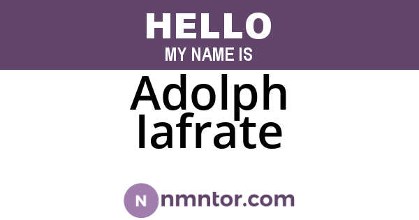 Adolph Iafrate