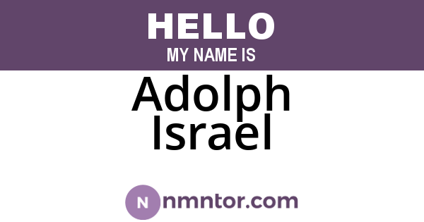 Adolph Israel