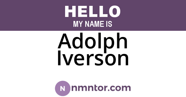 Adolph Iverson