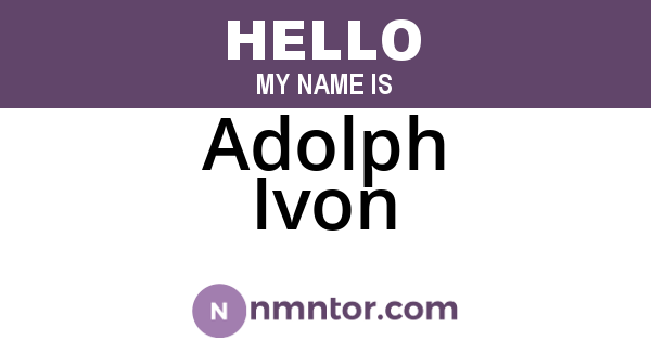 Adolph Ivon