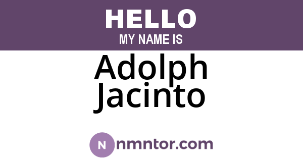 Adolph Jacinto
