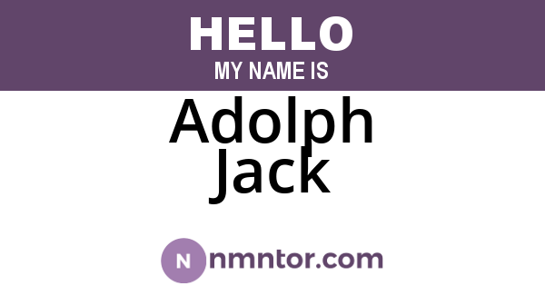Adolph Jack