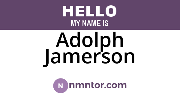 Adolph Jamerson