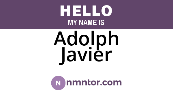 Adolph Javier