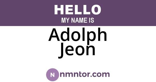 Adolph Jeon