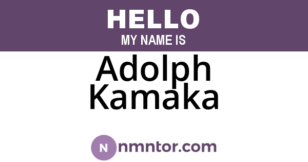 Adolph Kamaka
