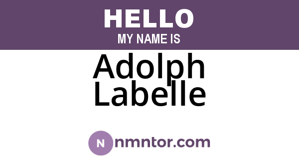 Adolph Labelle