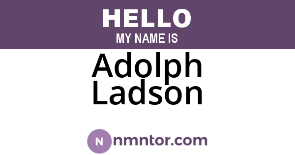 Adolph Ladson