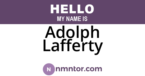 Adolph Lafferty