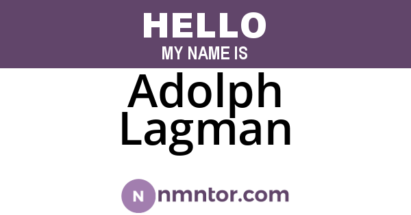 Adolph Lagman