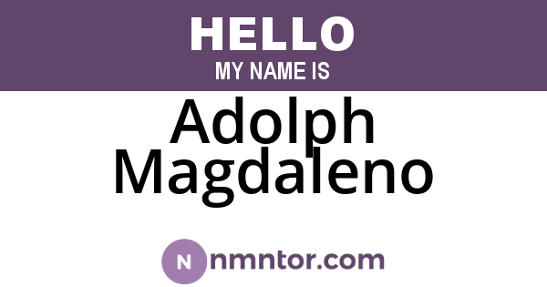 Adolph Magdaleno
