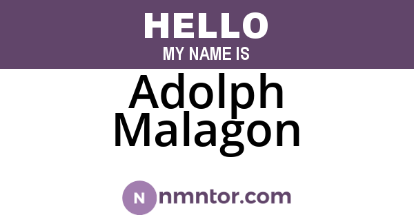 Adolph Malagon