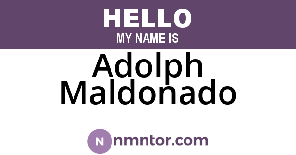 Adolph Maldonado