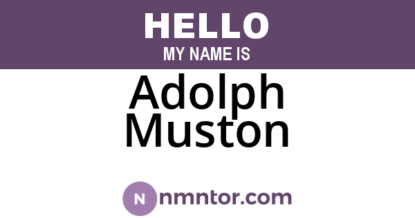 Adolph Muston