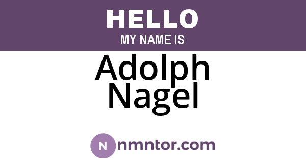 Adolph Nagel