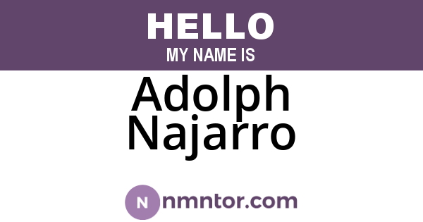 Adolph Najarro