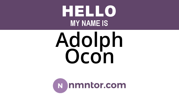 Adolph Ocon