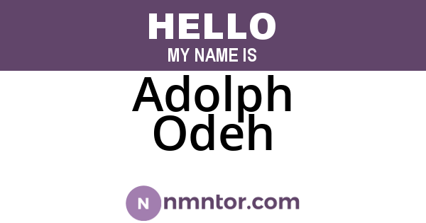 Adolph Odeh