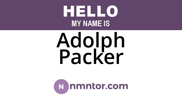 Adolph Packer
