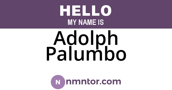 Adolph Palumbo