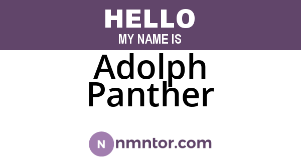 Adolph Panther