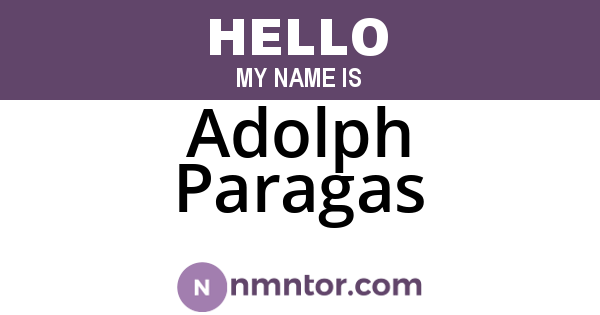 Adolph Paragas
