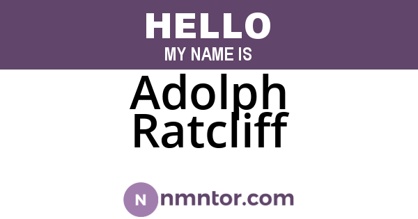 Adolph Ratcliff