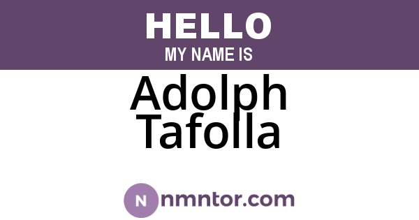 Adolph Tafolla