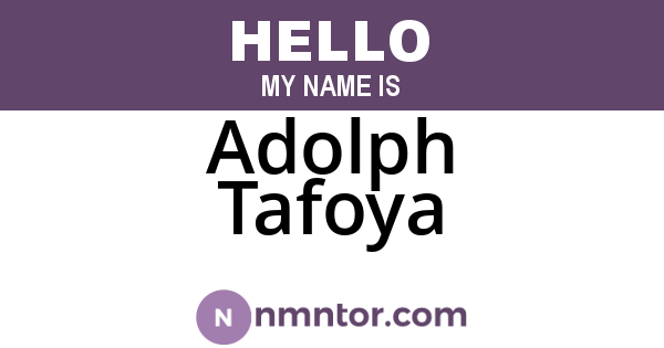 Adolph Tafoya