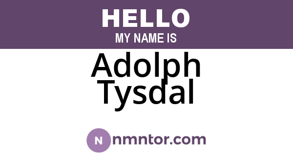 Adolph Tysdal