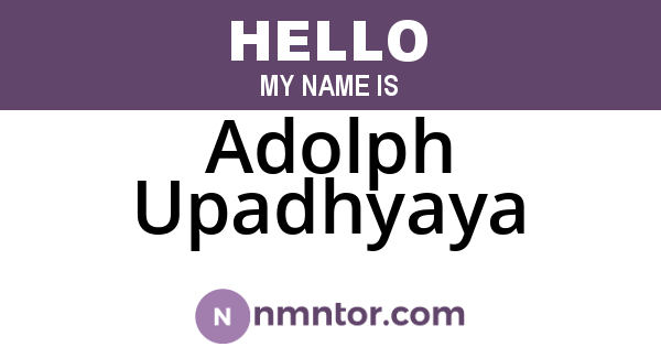 Adolph Upadhyaya