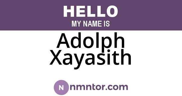 Adolph Xayasith