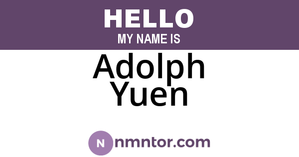 Adolph Yuen