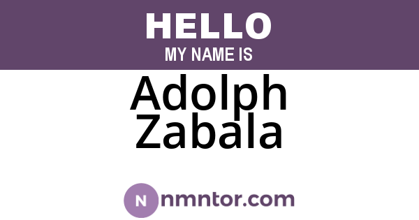 Adolph Zabala