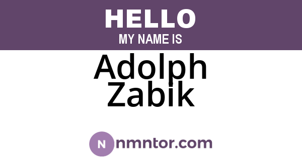Adolph Zabik