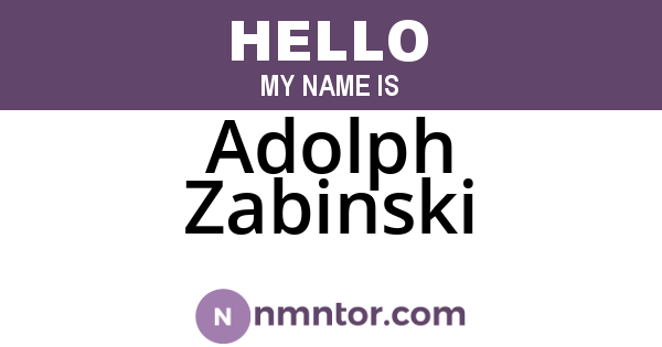 Adolph Zabinski