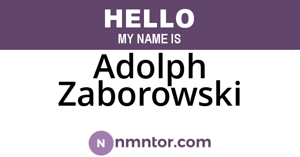 Adolph Zaborowski