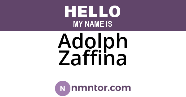 Adolph Zaffina