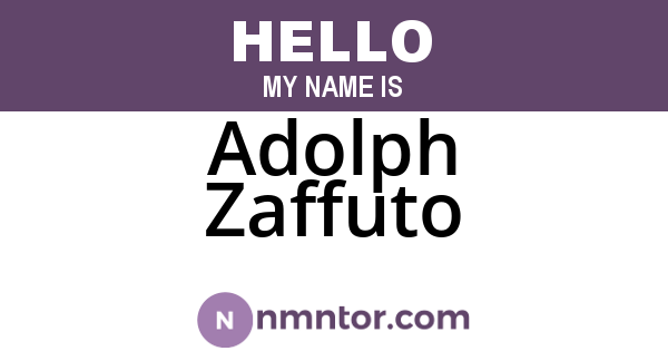 Adolph Zaffuto