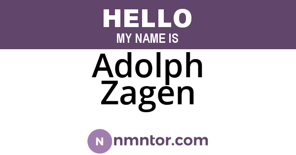 Adolph Zagen