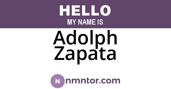 Adolph Zapata