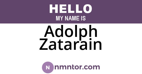 Adolph Zatarain