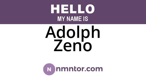 Adolph Zeno